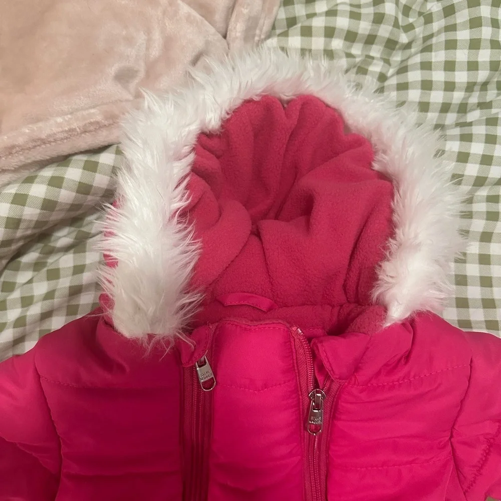 Steve Madden Hot Pink Baby Puffer Ski Snowsuit Size 3-6M NWT
